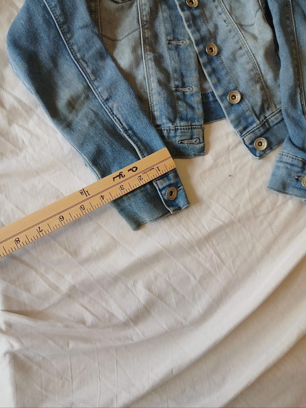Kids Light Blue Denim Jacket with Button Front